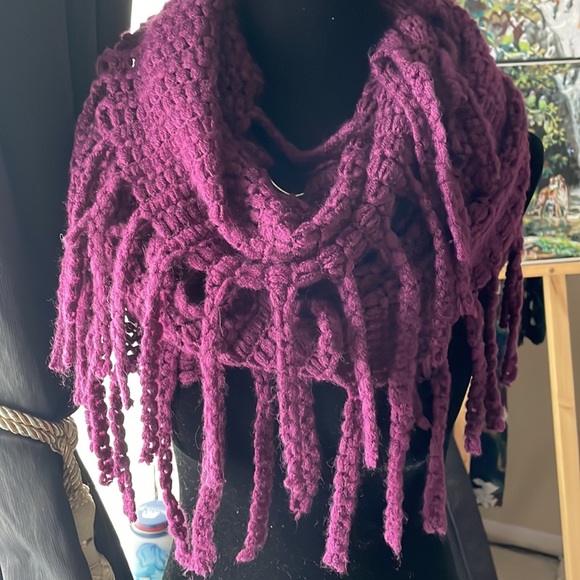 Prana Grapevine Jane infinity scarf fringe winter boho - Picture 2 of 7